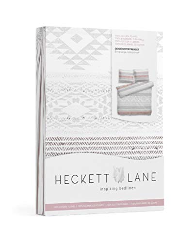 Heckett Lane Mika Bettbezug, Flanell, Frosted Grey, 260 x 220 cm von Heckett Lane
