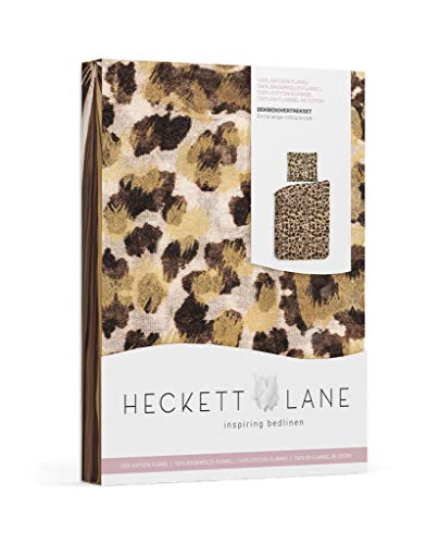 Heckett Lane Nora Duvet Cover, 100% Cotton Flannel, Golden Brown, 135 x 200 cm, 1.0 Pieces von Heckett Lane