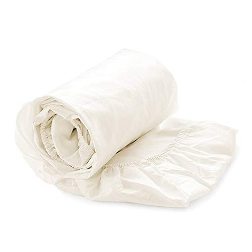 Heckett Lane Fitted sheet Satin Topper 200/200+12 cm. Off-white von Heckett Lane