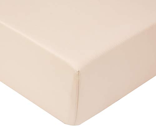 Heckett Lane Uni Satin Fitted Sheet, Cuban Sand, 90 x 210-220 cm von Heckett Lane