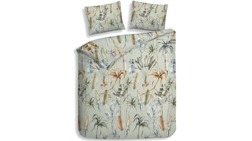 Heckett & Lane Flanell Bettwäsche 155x220 Areca Green Blätter grün braun grau Heckett & Lane Flanell Bettwäsche 155x220 Areca Green Blätter grün braun grau von Heckett Lane