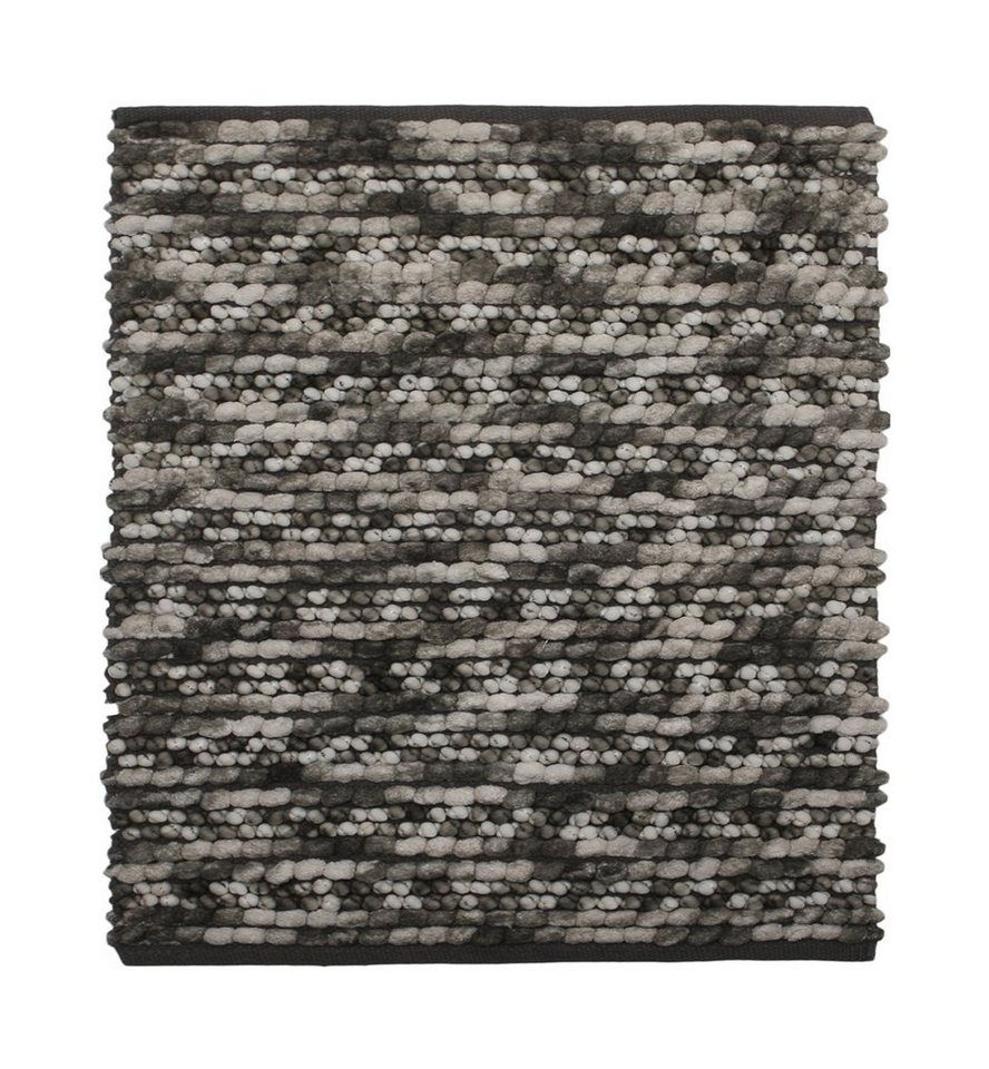 Badematte BRENDA, Schwarz, Grau, 60 x 60 cm, rutschhemmend beschichtet, schnell trocknend, Baumwolle, Polyester, rechteckig, waschbar von OTTO