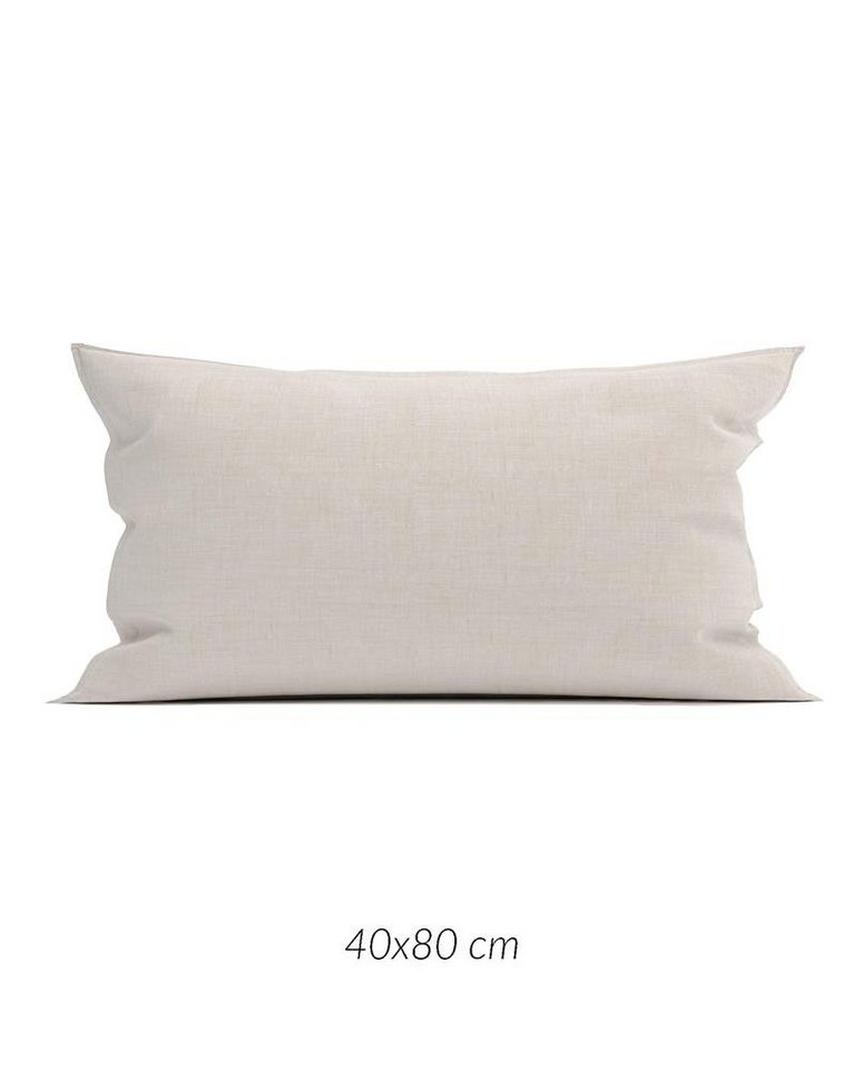 Heckett and Lane Kissenbezüge 2 Stück Zo! Home Cotton Kissenbezüge 40x80 Lino Sandy beige natur, (2 Stück) von Heckett and Lane