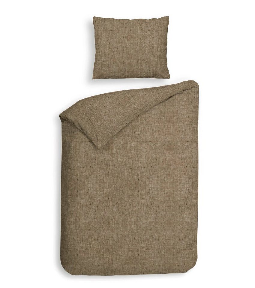 Bettwäsche Heckett & Lane Flanell Bettwäsche 155x220 Franela Simply Taupe braun, Heckett and Lane, Flanell, 2 teilig von Heckett and Lane