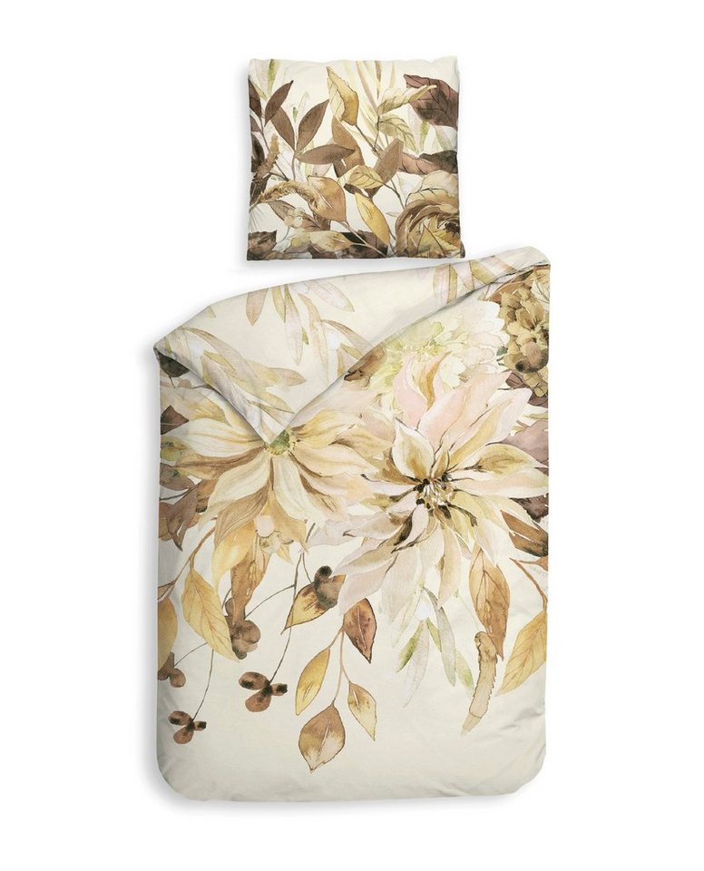 Heckett and Lane Bettwäsche Heckett & Lane Mako-Satin Bettwäsche 155x220 Horatia Clematis Blumen, Mako-Satin, 2 teilig von Heckett and Lane