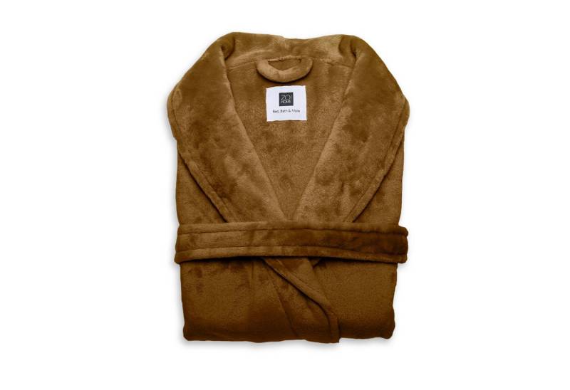 Heckett and Lane Badematte Cara Bademantel Lang XL Cognac Brown XL, Badematte Badteppich Duschvorleger Matte von Heckett and Lane