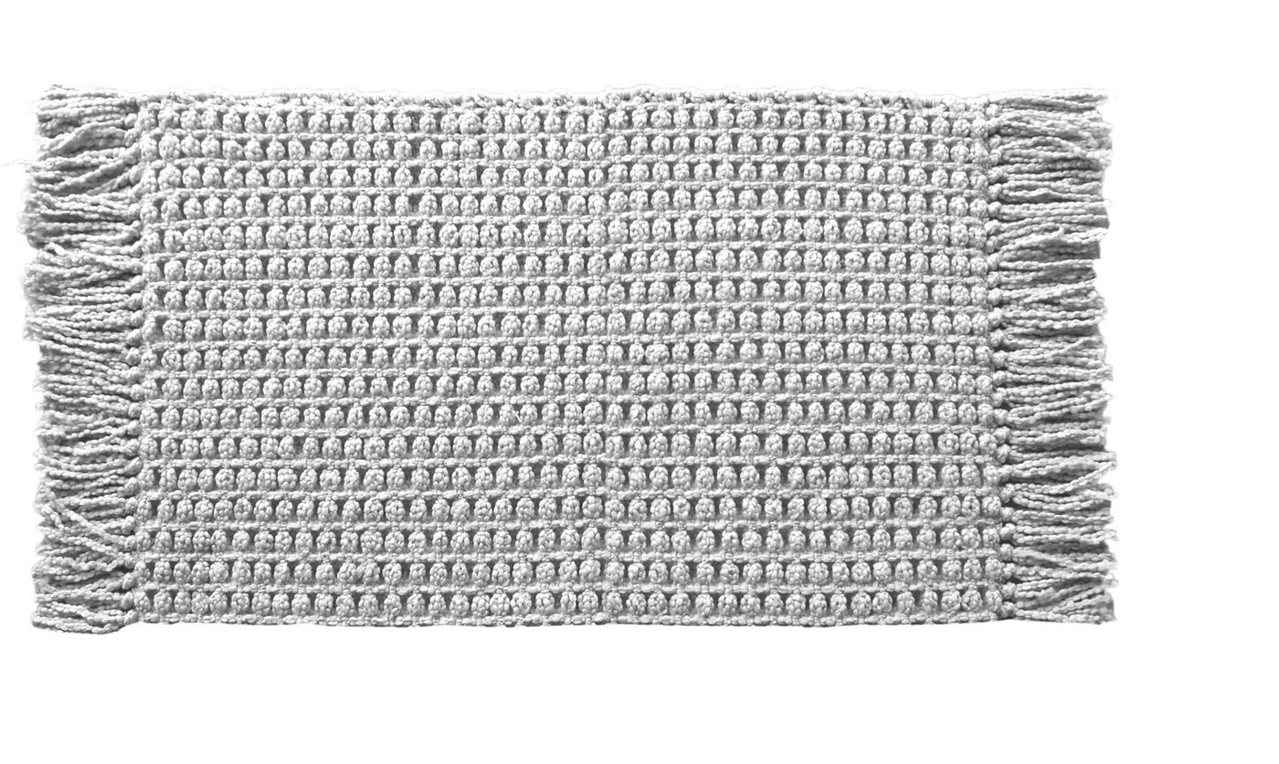 Heckett and Lane Badematte Madras Badematte 60x100 Light Grey Badematte 60x100 Light-Grey Uni, Baumwollmischung, Badematte Badteppich von Heckett and Lane