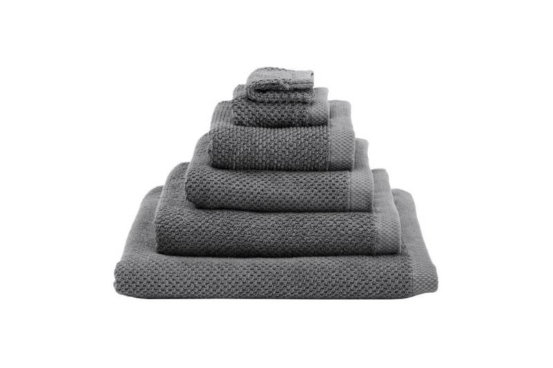 Heckett and Lane Badetuch 1x VPE 2 st. Grant Badetuch 60/110 Classic Anthracite Badetuch 60x110, (2-St), Badetuch Duschtuch Frottetuch Frottier 2er Set von Heckett and Lane