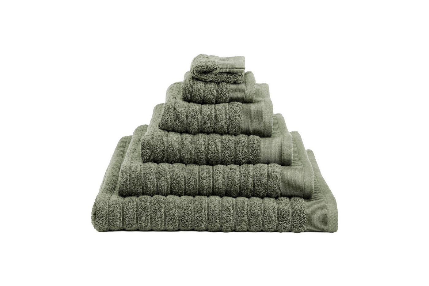 Heckett and Lane Badetuch 1x VPE 2 st. Prestige Badetuch 60/110 Army Green Badetuch 60x110 Army, (2-St), Badetuch Duschtuch Frottetuch Frottier 2er Set von Heckett and Lane