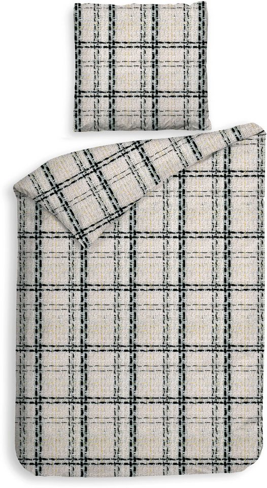 Heckett and Lane Bettwäsche Ennio, Flanell, 2 teilig, Karo Muster, hochwertiges Flanell, Bettwäsche ab 135x200 cm von Heckett and Lane