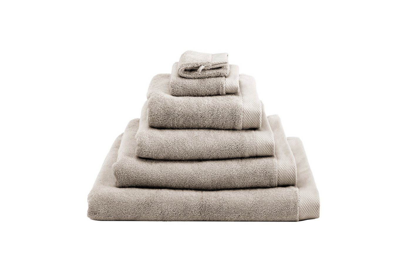 Heckett and Lane Gästehandtuch 1x VPE 2 st. Premium Handdoek 50/100 Taupe Handtuch 50x100 Taupe Uni, (Set, 2-St), Handtuch 2er Set Frottier von Heckett and Lane