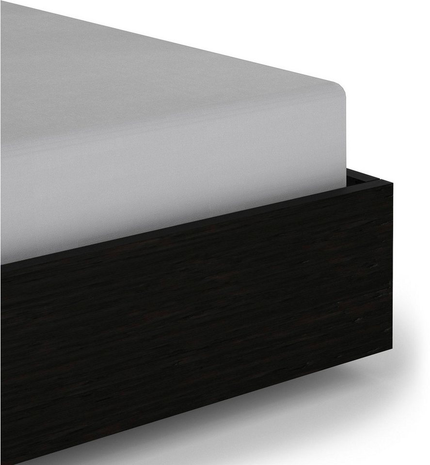 Heckett and Lane Spannbettlaken Elementi, Mako-Satin, Gummizug: rundum, (1 Stück), Laken aus 100% Baumwolle, hochwertiges Mako-Satin, Betttuch ab 90x200 von Heckett and Lane