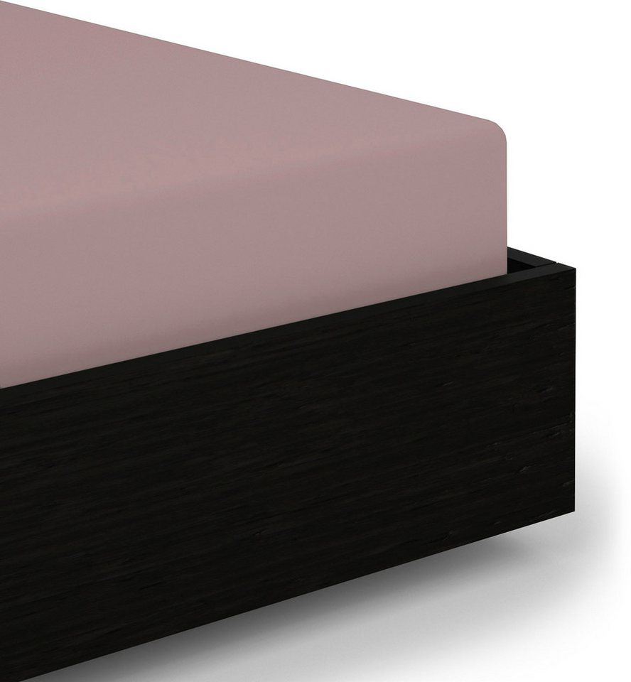 Heckett and Lane Spannbettlaken Elementi, Mako-Satin, Gummizug: rundum, (1 Stück), Laken aus 100% Baumwolle, hochwertiges Mako-Satin, Betttuch ab 90x200 von Heckett and Lane