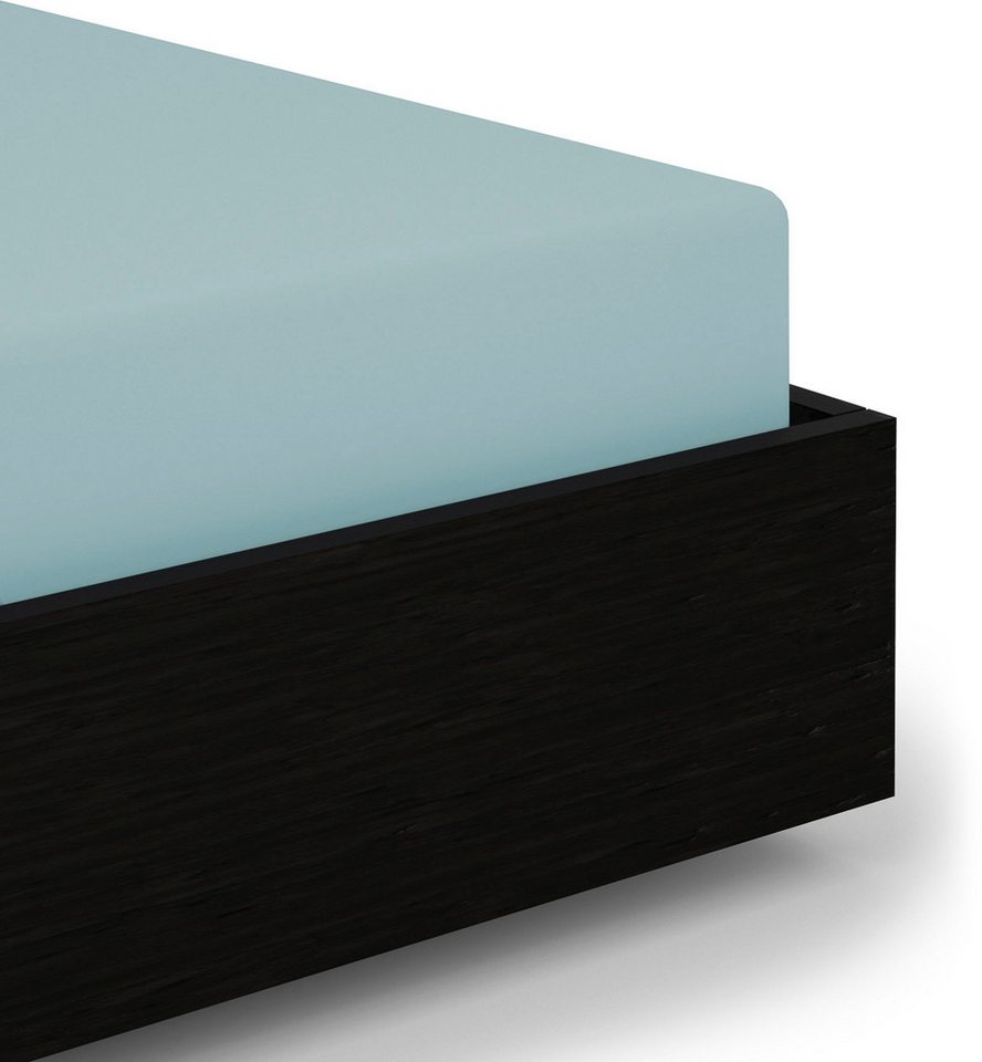 Heckett and Lane Spannbettlaken Elementi, Mako-Satin, Gummizug: rundum, (1 Stück), Laken aus 100% Baumwolle, hochwertiges Mako-Satin, Betttuch ab 90x200 von Heckett and Lane