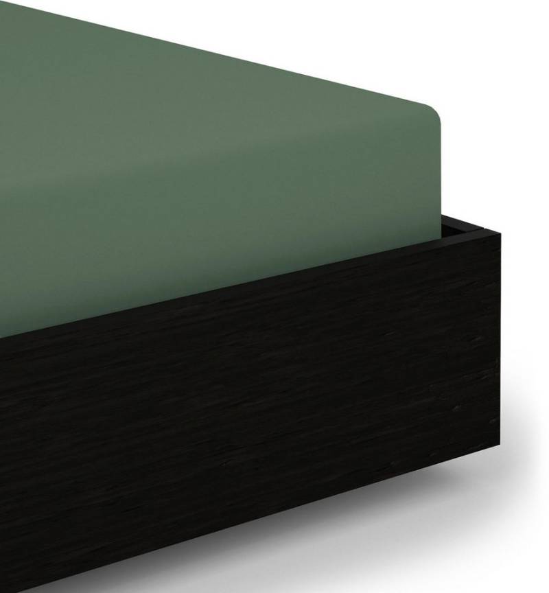 Heckett and Lane Spannbettlaken Elementi, Mako-Satin, Gummizug: rundum, (1 Stück), Laken aus 100% Baumwolle, hochwertiges Mako-Satin, Betttuch ab 90x200 von Heckett and Lane