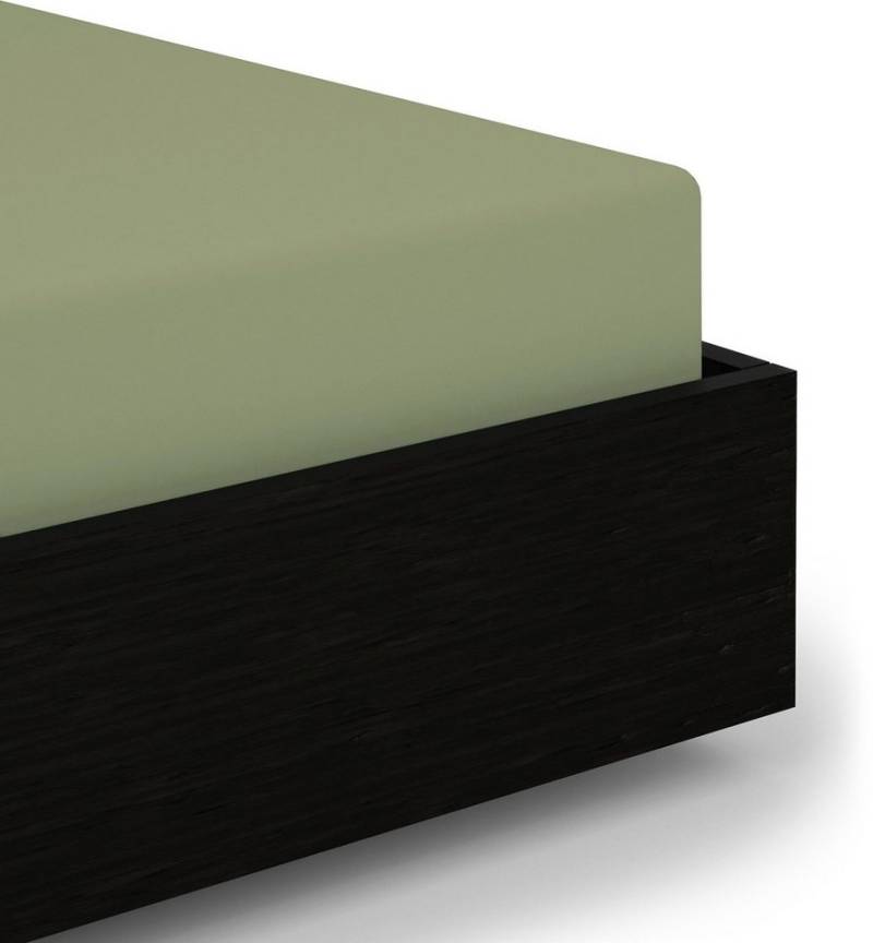 Heckett and Lane Spannbettlaken Elementi, Mako-Satin, Gummizug: rundum, (1 Stück), Laken aus 100% Baumwolle, hochwertiges Mako-Satin, Betttuch ab 90x200 von Heckett and Lane