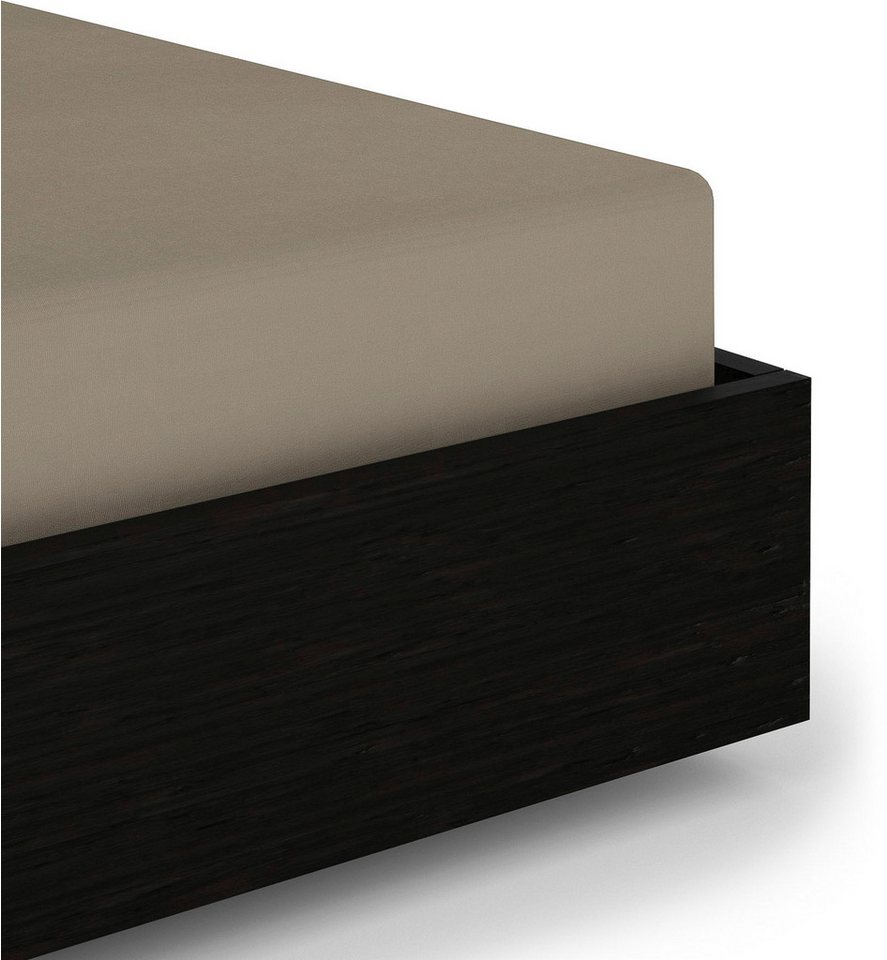 Heckett and Lane Spannbettlaken Elementi, Mako-Satin, Gummizug: rundum, (1 Stück), Laken aus 100% Baumwolle, hochwertiges Mako-Satin, Betttuch ab 90x200 von Heckett and Lane