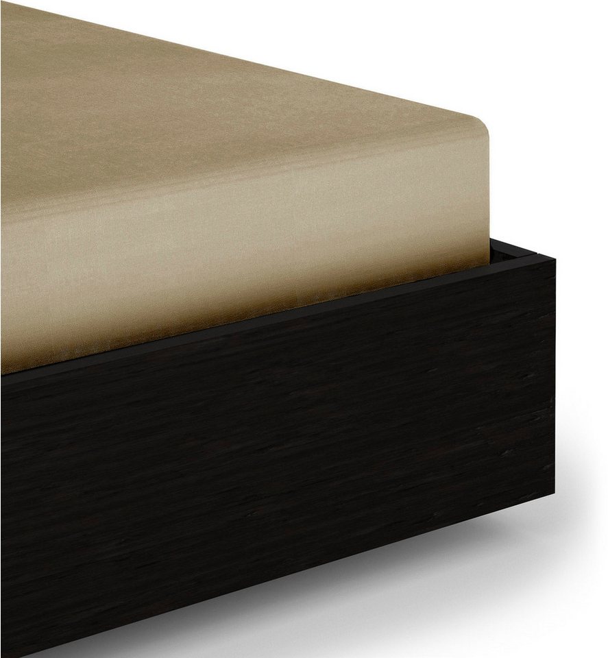 Heckett and Lane Spannbettlaken Elementi, Mako-Satin, Gummizug: rundum, (1 Stück), Laken aus 100% Baumwolle, hochwertiges Mako-Satin, Betttuch ab 90x200 von Heckett and Lane