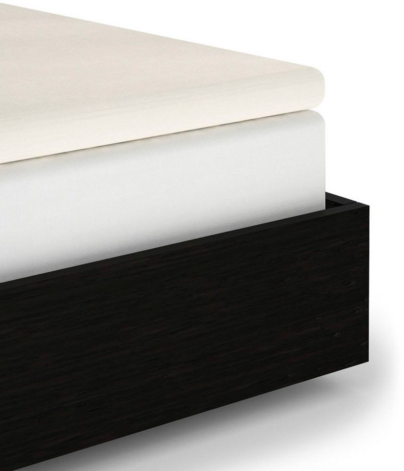 Heckett and Lane Spannbettlaken Elementi Topper, Mako-Satin, Gummizug: an den Ecken, (1 Stück), Laken aus 100% Baumwolle, hochwertiges Mako-Satin, Betttuch ab 90x200 von Heckett and Lane