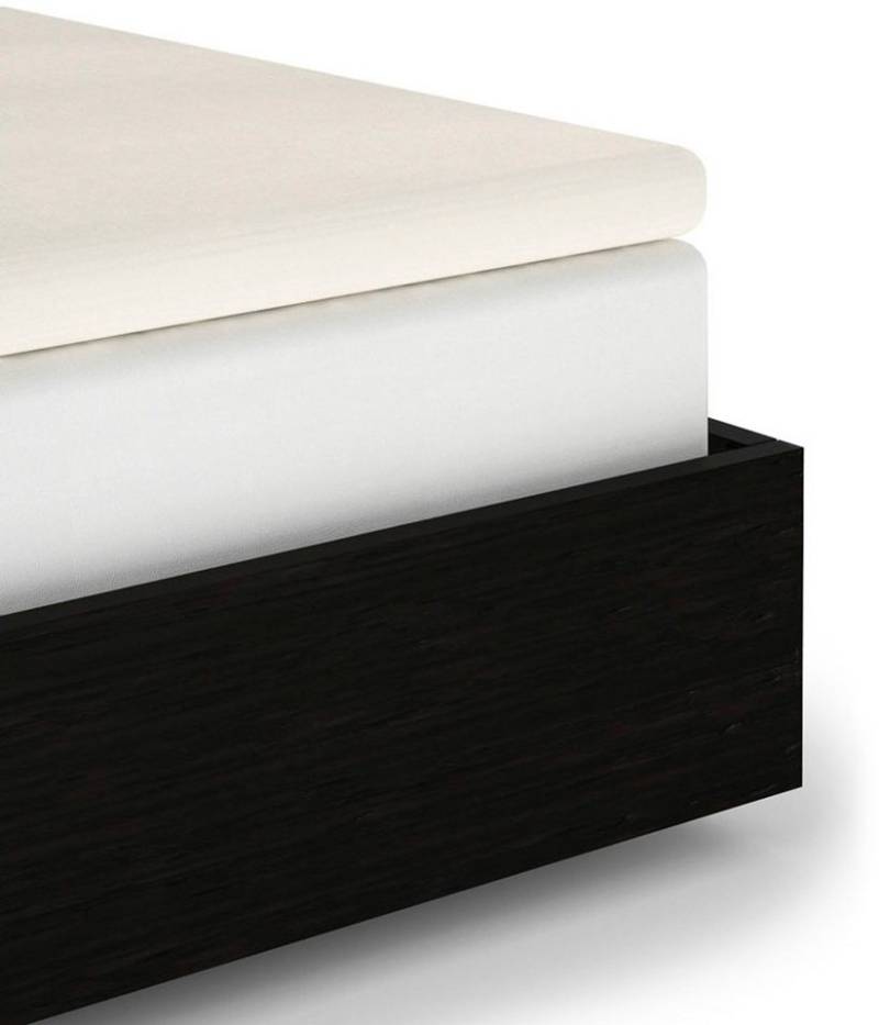 Heckett and Lane Spannbettlaken Elementi Topper, Mako-Satin, Gummizug: an den Ecken, (1 Stück), Laken aus 100% Baumwolle, hochwertiges Mako-Satin, Betttuch ab 90x200 von Heckett and Lane