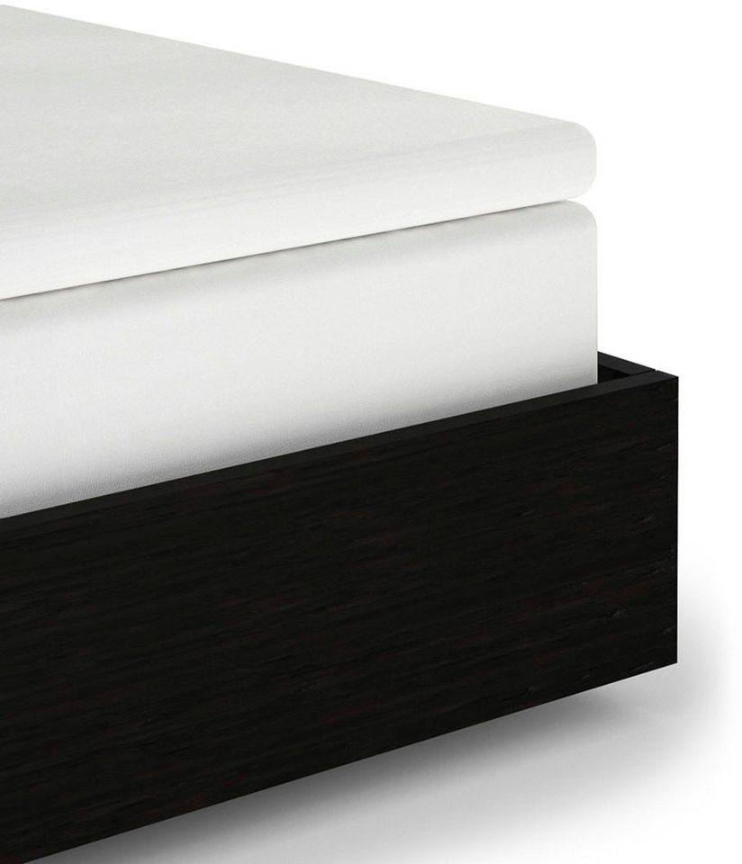 Heckett and Lane Spannbettlaken Elementi Topper, Mako-Satin, Gummizug: an den Ecken, (1 Stück), Laken aus 100% Baumwolle, hochwertiges Mako-Satin, Betttuch ab 90x200 von Heckett and Lane