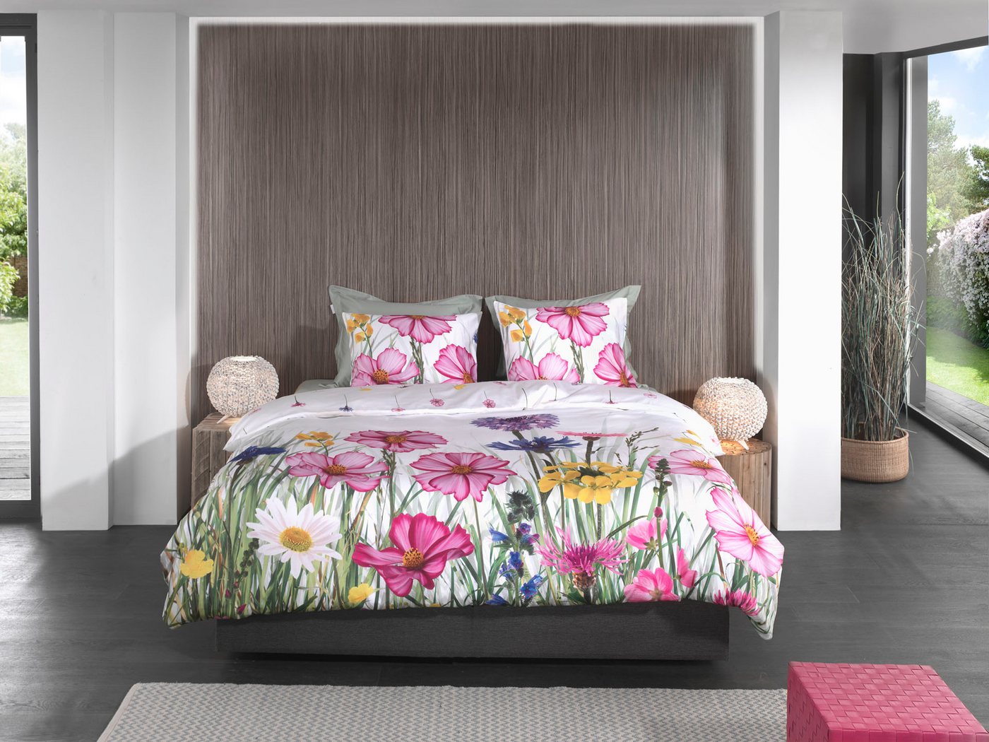 Heckett and Lane Wendebettwäsche Campo, Mako-Satin, 2 teilig, Blumen Design, hochwertiges Mako-Satin, Bettwäsche ab 135x200 cm. Heckett and Lane Wendebettwäsche Campo, Mako-Satin, 2 teilig, Blumen Design, hochwertiges Mako-Satin, Bettwäsche ab 135x200 cm. von Heckett and Lane