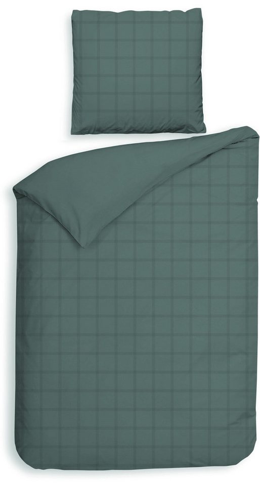 Heckett and Lane Wendebettwäsche Diamante, Mako-Satin, 2 teilig, kariert, hochwertiges Mako-Satin, Bettwäsche ab 135x200 cm. von Heckett and Lane