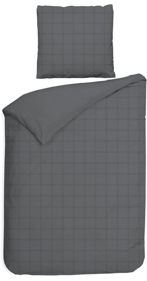 Heckett and Lane Wendebettwäsche Diamante, Mako-Satin, 2 teilig, kariert, hochwertiges Mako-Satin, Bettwäsche ab 135x200 cm. von Heckett and Lane