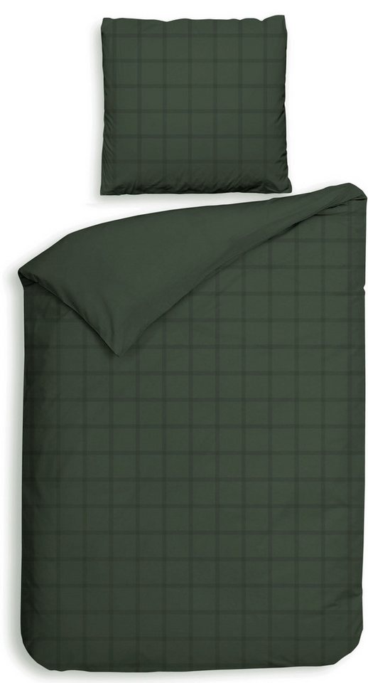 Heckett and Lane Wendebettwäsche Diamante, Mako-Satin, 2 teilig, kariert, hochwertiges Mako-Satin, Bettwäsche ab 135x200 cm. von Heckett and Lane