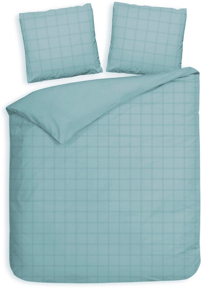 Heckett and Lane Wendebettwäsche Diamante, Mako-Satin, 3 teilig, kariert, hochwertiges Mako-Satin, Bettwäsche ab 135x200 cm. von Heckett and Lane