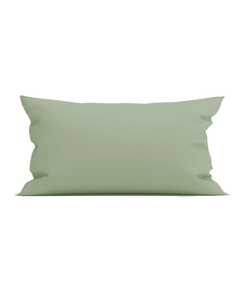 Kissenbezüge Percale Kissenbezug 40x80 Silent Green 40x80, Heckett and Lane (1 Stück), Superweicher Kopfkissenbezug Baumwolle robuster Reißverschluss von Heckett and Lane