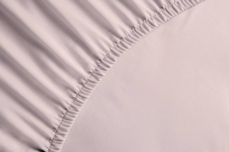 Spannbettlaken Percale Spannbetttuch 90x210-220+40 cm, Cloud Pink 90x210-220, Heckett and Lane, Baumwolle, Gummizug: mit Gummizug, (1 Stück), Spannbettlaken Spannbetttuch bis 25 cm Höhe Gummizug:rundum Bettlaken von Heckett and Lane