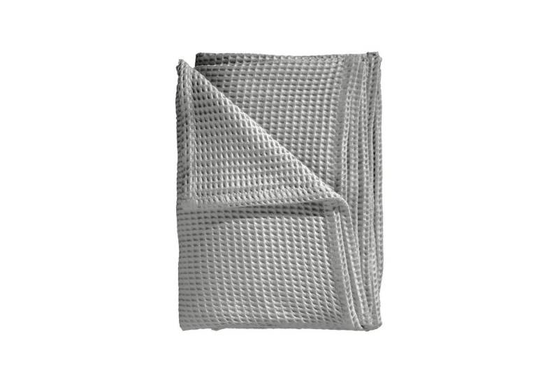 Heckett and Lane Bettüberwurf Heckett Lane Waffle Plaid Tagesdecke Überwurf 180x260 Melange Grey von Heckett and Lane