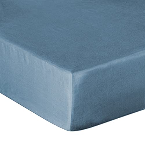 Heckett & Lane Mako Satin Spannbettlaken (Colonial Blue, 160 x 200 cm) von Heckett & Lane