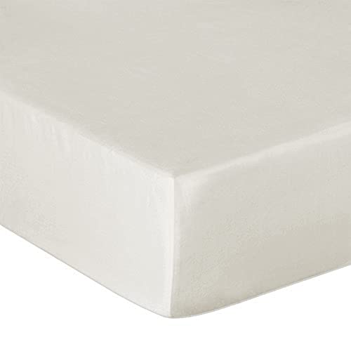 Heckett & Lane Mako Satin Spannbettlaken Farbe Off White 140 x 200 cm von Heckett & Lane