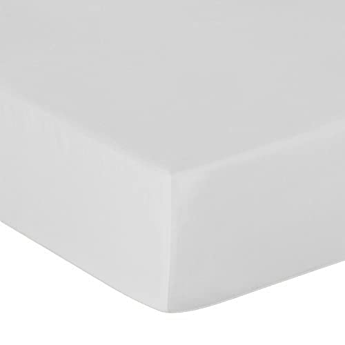 Heckett & Lane Mako Satin Spannbettlaken Farbe Weiß 160 x 200 cm von Heckett & Lane