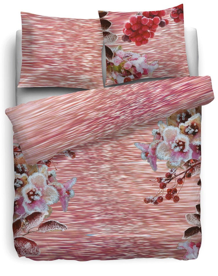 HnL Satin Bettwäsche Roxy Blumen Muster Rose 135x200 cm + 80x80 cm von Heckett & Lane
