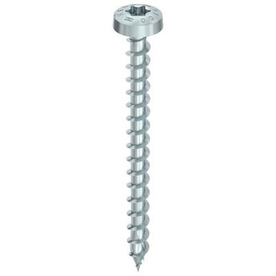 Fassadenschraube,T-Drive,Rundkopf,VG,Kohlenstoffstahl,verz,blau,4,5x30mm von Heco-topix-plus