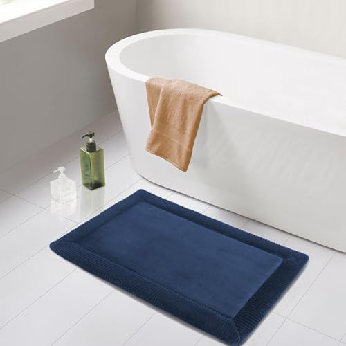 Hecto Badezimmermatte rutschfest 50X80Cm Blau Badematte rutschfest,Badezimmerteppich Absorbent,Badematte Washable for Bathroom,Schnelltrocknende Badvorleger von Hecto