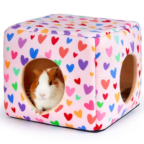 Hedgeink Meerschweinchen Haus 2 eingange – Waschbares Kaninchenbett & Kuschelhöhle – Versteck für Kaninchen, Chinchilla, Hamster, Frettchen & kleine Haustiere – Warm & rutschfest Hedgeink Meerschweinchen Haus 2 eingange – Waschbares Kaninchenbett & Kuschelhöhle – Versteck für Kaninchen, Chinchilla, Hamster, Frettchen & kleine Haustiere – Warm & rutschfest von Hedgeink