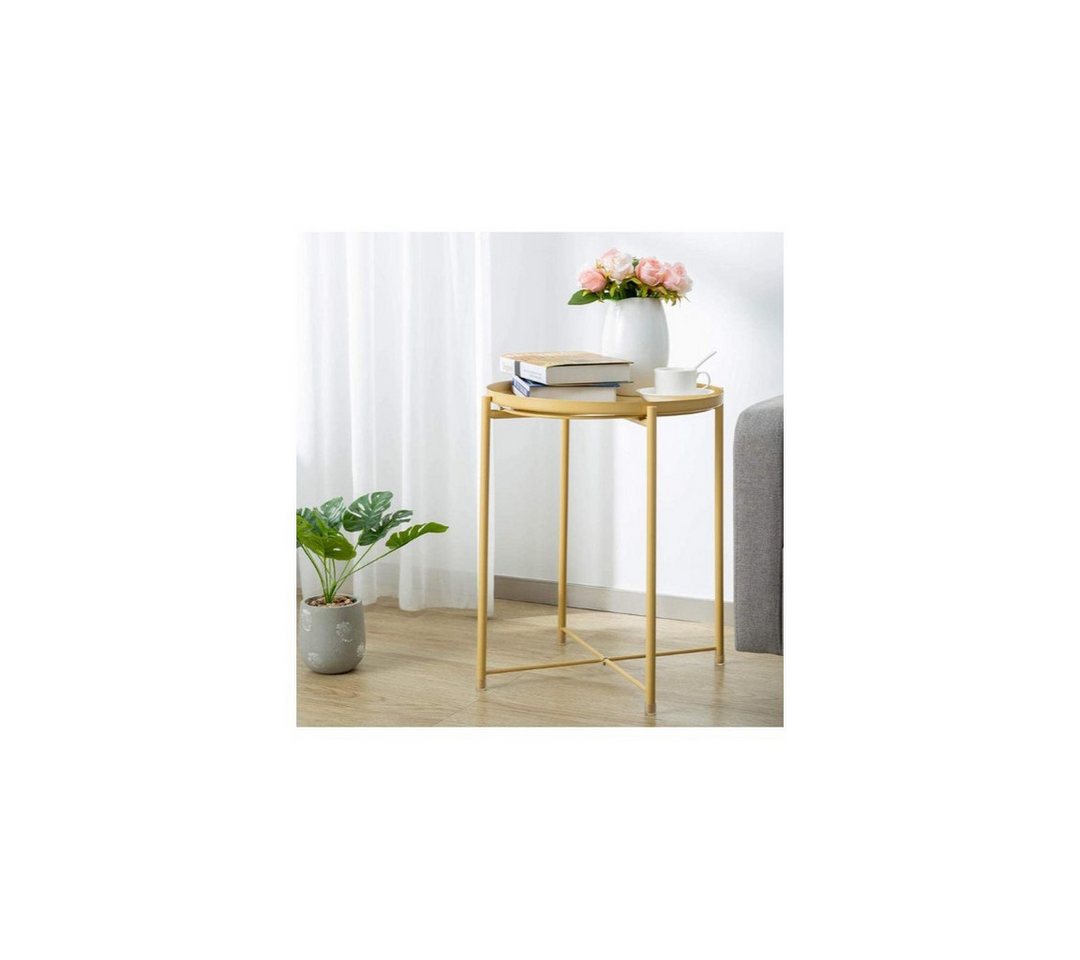Hedo Beistelltisch Runder Metalltisch im Loft-Stil - Gelb Hedo Beistelltisch Runder Metalltisch im Loft-Stil - Gelb von Hedo