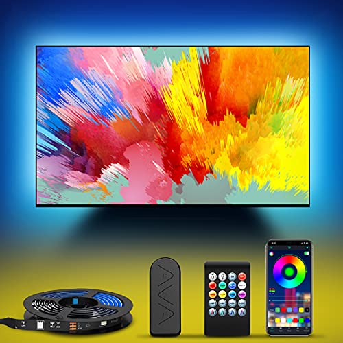 HEDORANCE LED TV Hintergrundbeleuchtung, 2M LED Strip für 40-60 Zoll Fernseher und PC USB LED Beleuchtung mit App-Steuerung und Fernbedienung Music Sync RGB-Farbwechsel, USB-Betrieb für TV Küche von HEDORANCE