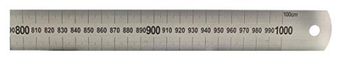 hedue® Stahllineal 1500 mm - Stahlmaßstab mit Millimeterskala, rostfreies Edelstahl Lineal Metall, robustes Metalllineal 150 cm von Hedue