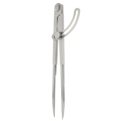 hedue® Spitzzirkel B615 - Zirkel mit Feststellschraube & Stellbogen, Anreißzirkel, Präzisions Zirkel Holzbearbeitung, Tischler Zirkel aus gehärtetem Stahl, Stechzirkel 500 mm von Hedue