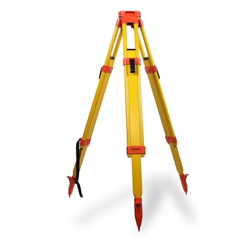 hedue® Holz Nivellierstativ - Robustes Baustativ höhenverstellbar, Laser Stativ für Nivelliergeräte & Rotationslaser, 150 cm von Hedue