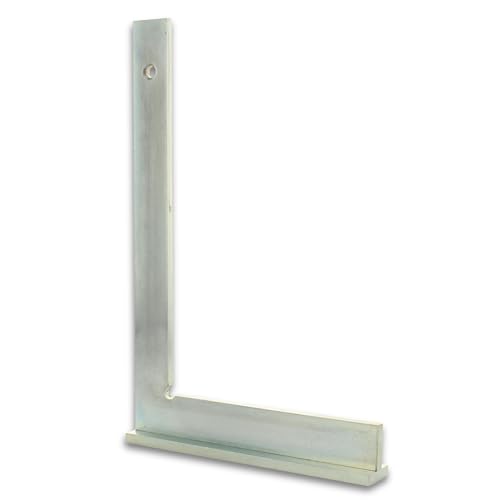hedue® Schlosserwinkel mit Anschlag - Anschlagwinkel Metall aus verzinktem Stahl, rechter Winkel Werkzeug 200 x 130 mm von Hedue