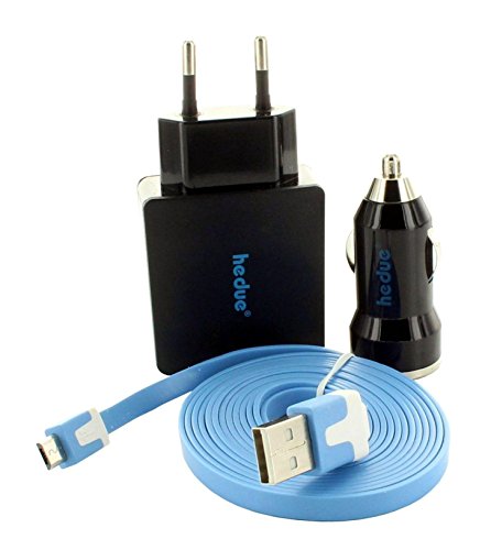 Micro-USB-Kabel, Ladegerät, Auto-Adapter von hedue