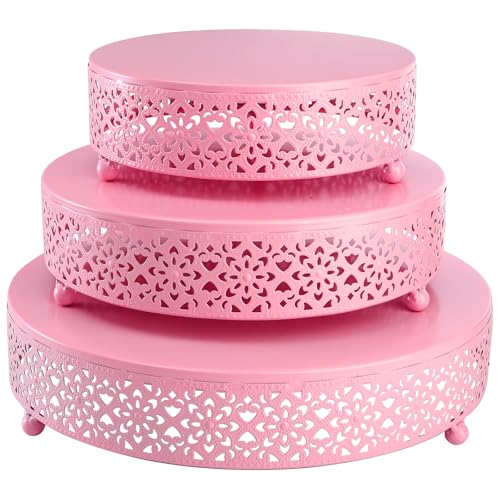 Hedume 3 Stück Metall Tortenständer Set Rosa Runde Tortenständer Dessert Cupcake Gebäck Candy Display Platte für Hochzeit Geburtstag Party Event Hedume 3 Stück Metall Tortenständer Set Rosa Runde Tortenständer Dessert Cupcake Gebäck Candy Display Platte für Hochzeit Geburtstag Party Event von Hedume