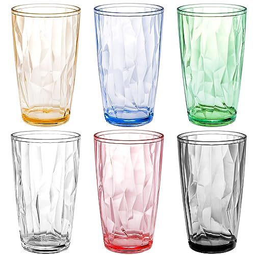 Hedume Unzerbrechliche Premium-Trinkgläser, 6 Stück, stapelbare Tritan-Becher, Kunststoff-Wasserbecher, BPA-frei, 500 ml Hedume Unzerbrechliche Premium-Trinkgläser, 6 Stück, stapelbare Tritan-Becher, Kunststoff-Wasserbecher, BPA-frei, 500 ml von Hedume