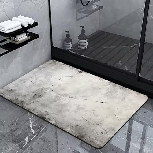 Badematte Rutschfest 120x180cm Super Absorbierende Badezimmerteppich Groß Schnelltrocknende Badteppich Badvorleger Duschvorleger Rutschfest Waschbar Teppiche für Dusche Badewannen Badezimmer Anthrazit von Heeboode